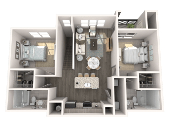 The Ridley Apartments in Jacksonville Florida photo of two bedroom floorplan
