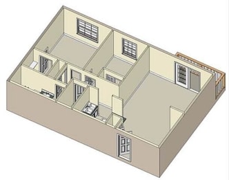 Edinburgh, 2 br, 1 ba, 1020 sq. ft.