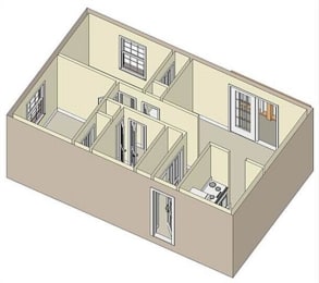 2 Bed - 1 Bath |810 sq ft