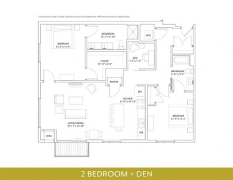  Floor Plan 2 Bed 2 Bath Bellamy