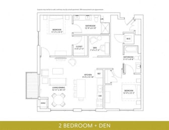  Floor Plan 2 Bed 2 Bath Maddox