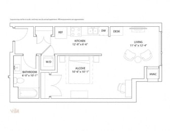  Floor Plan Studio Villa