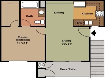 SUNRISE, 1 br, 1 ba, 598 sq. ft.