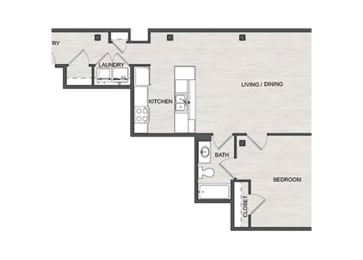  Floor Plan 1K