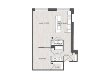  Floor Plan 1R