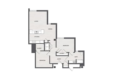  Floor Plan 2B1
