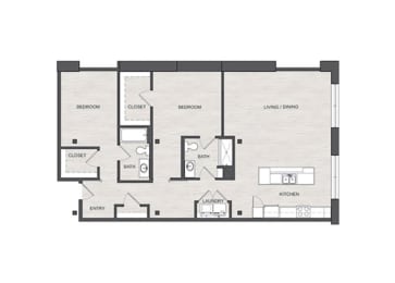  Floor Plan 2J