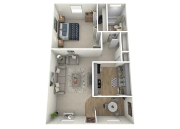 The Jaunt Apartments in Charleston South Carolina photo of a one bedroom floorplan