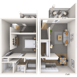 Marsh Cove Apartments in Savannah Georgia photo of one bedroom floorplan