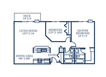  Floor Plan Two Bedroom