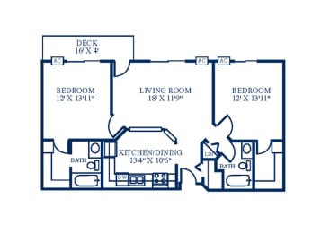  Floor Plan Two Bedroom Split