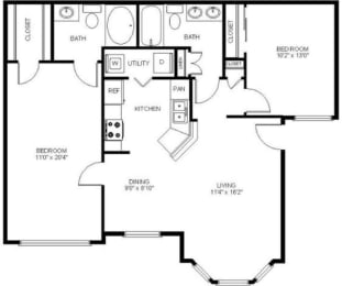 Mission oaks 2D Floor plan render