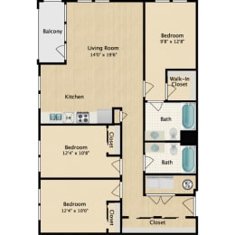  Floor Plan 3 Bedroom