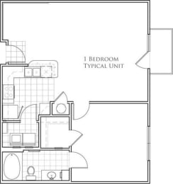  Floor Plan 1BRR