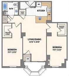 a floor plan of a house with a mix of bedrooms and baths