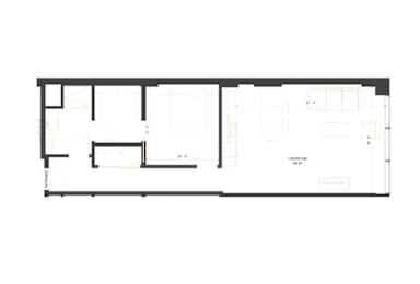 floor plan of the ground floor of the house