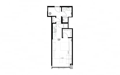 floor plan of 55 north 2nd floor of an apartment