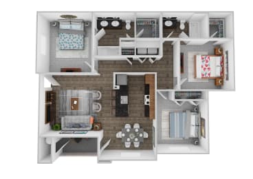 Retreat 3 Bedroom 2 Bath 1287 square feet