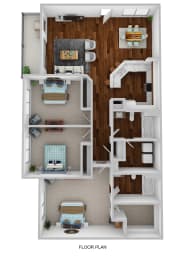  Floor Plan 3 Bedroom 2 Bathroom