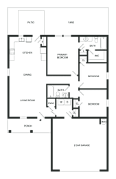 A black and white image of a house floor plan.