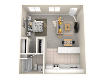 A small bathroom with a toilet, sink, and shower.