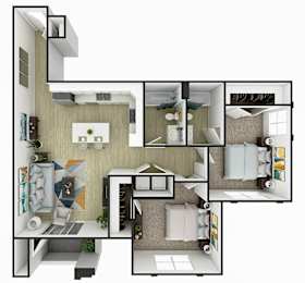 The Canyon | 2 Bed 2 Bath | 1093 sq ft | Summit on Boulder Apartments in Henderson