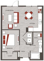 a floor plan of a small apartment