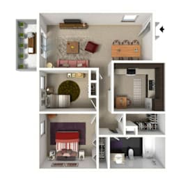A series of images showing different room layouts.
