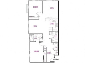 Rainier, 2 br, 2 ba, 1105 sq. ft.