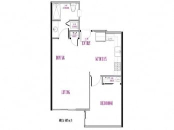 Spickard, 1 br, 1 ba, 642 sq. ft.