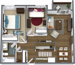  Floor Plan Two Bedroom