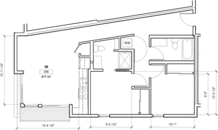 2 Bed - 2 Bath, 910 sq ft, 2 Bedroom C floor plan