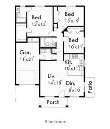 floor plan of the second floor of a house with bedrooms and baths