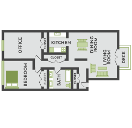 1 bedroom apartment floor plan