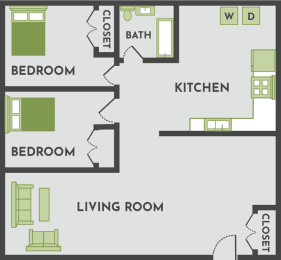 2 bedroom apartment floor plan