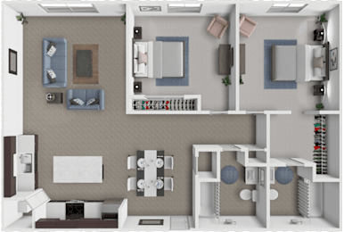 2 bedroom, 1 bathroom apartment at The Chateau in Minot, ND