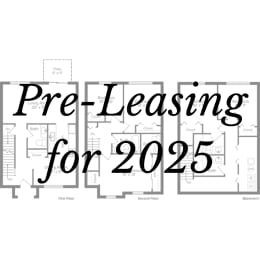 a schematic diagram of a floor plan with the words pre leasing for 2525