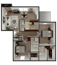 Floor Plan  2 bedroom apartment floor plan
