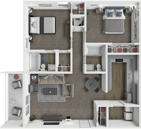 a floor plan of a house with a bedroom and a living room
