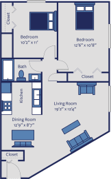 two bedroom floor plan