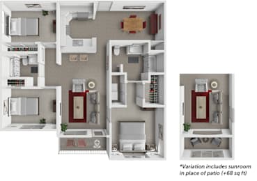 A diagram shows a floor plan of a house with a kitchen, living room, and bathroom.