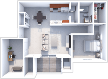 Breton 1 bedroom, 1 bath at Chelsea Park apartments