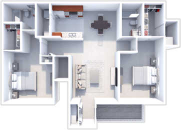 Carrington 2 bedroom, 2 bath at Chelsea Park apartments