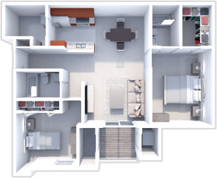 Edison 2 bedroom, 2 bath at Chelsea Park apartments