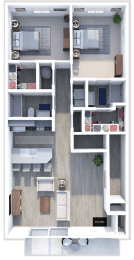 a floor plan of a 1 bedroom apartment