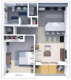 a floor plan of a two bedroom apartment