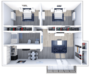 2 bedroom apartment floor plan