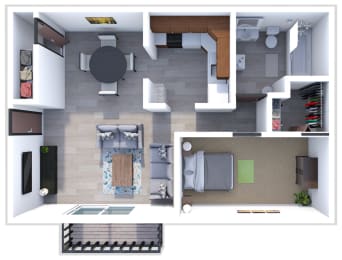 Floor Plan  a floor plan of a 1 bedroom  1 bathroom apartment
