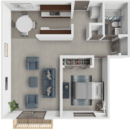 A 1 bedroom apartment layout floor plan