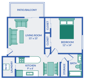 a floor plan of a house with bedrooms and baths and a kitchen and a bathroom